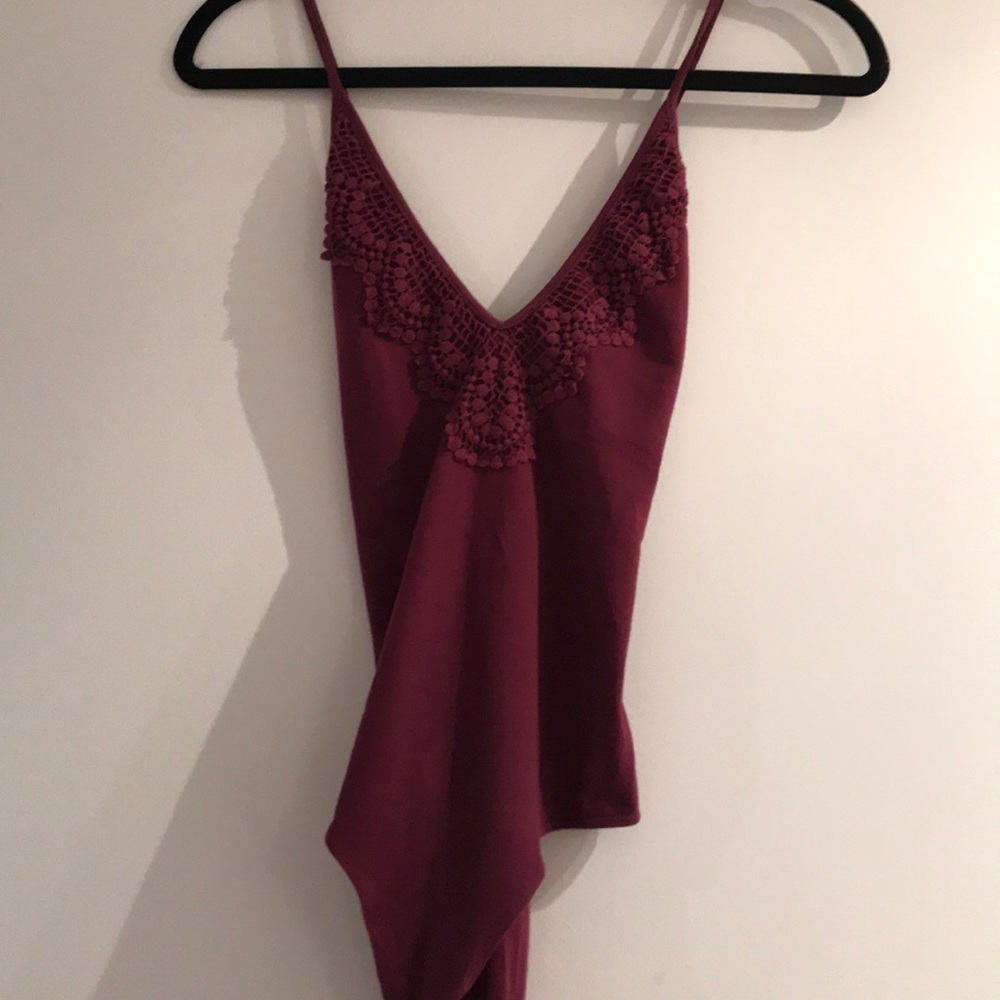 Kendall & Kylie maroon bodysuit